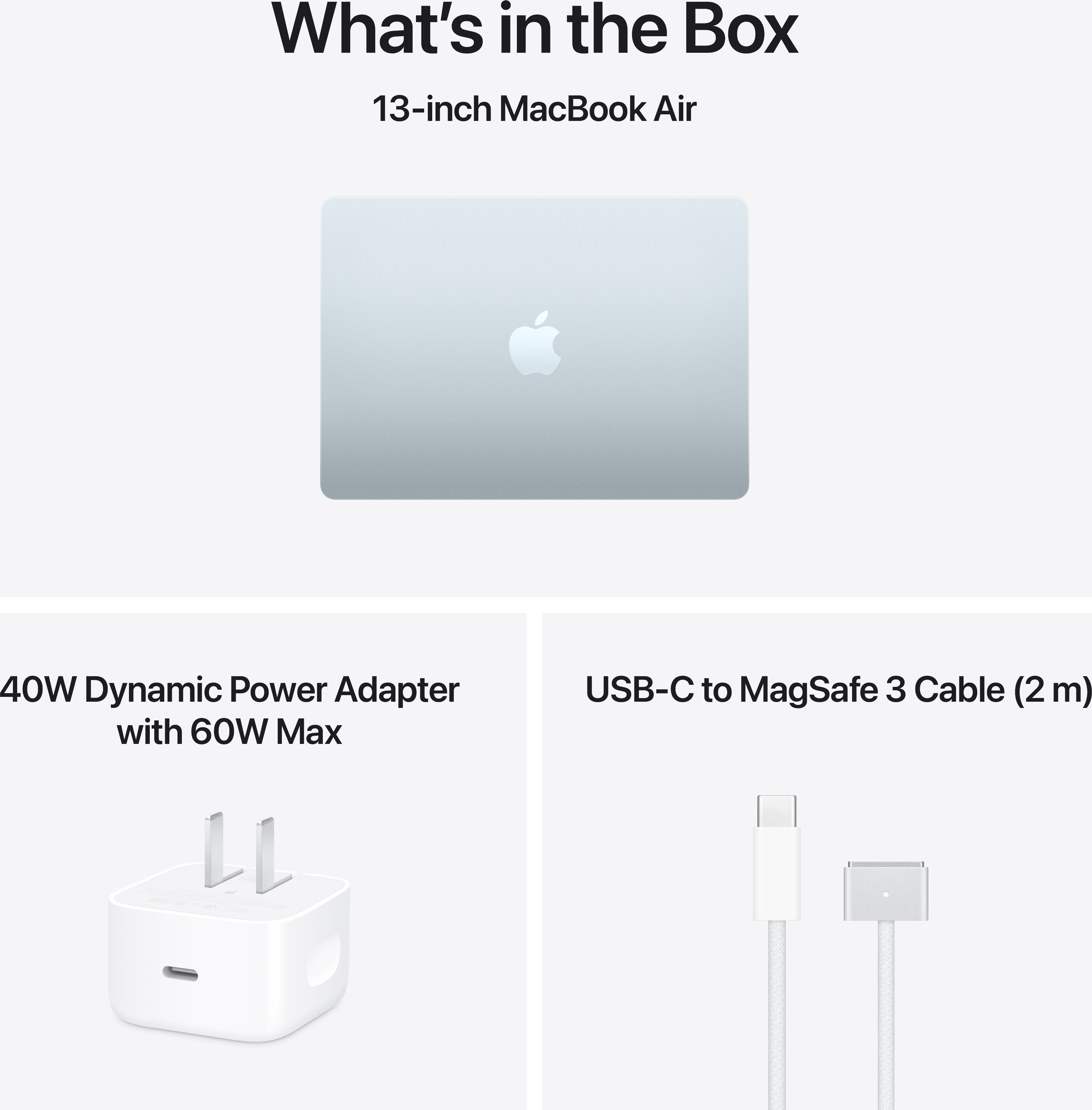 Apple 13-inch MacBook Air: Apple M5 chip with 10‑core CPU and 10‑core GPU, 24GB, 1TB SSD - Sky Blue